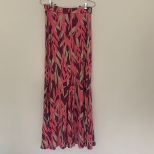 Long and flowing floral skirt